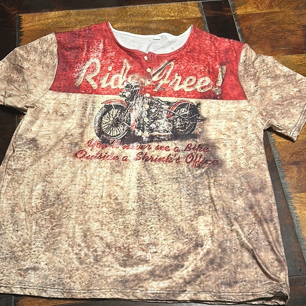 Ride free henley shirt. Size 2XL NWOTs